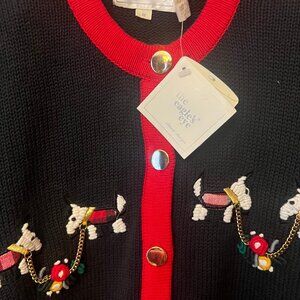 The Eagle’s Eye cardigan Scottish dogs Small New with tag
